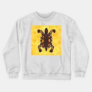 Turtle - Aboriginal Inspired Art Painting Crewneck Sweatshirt